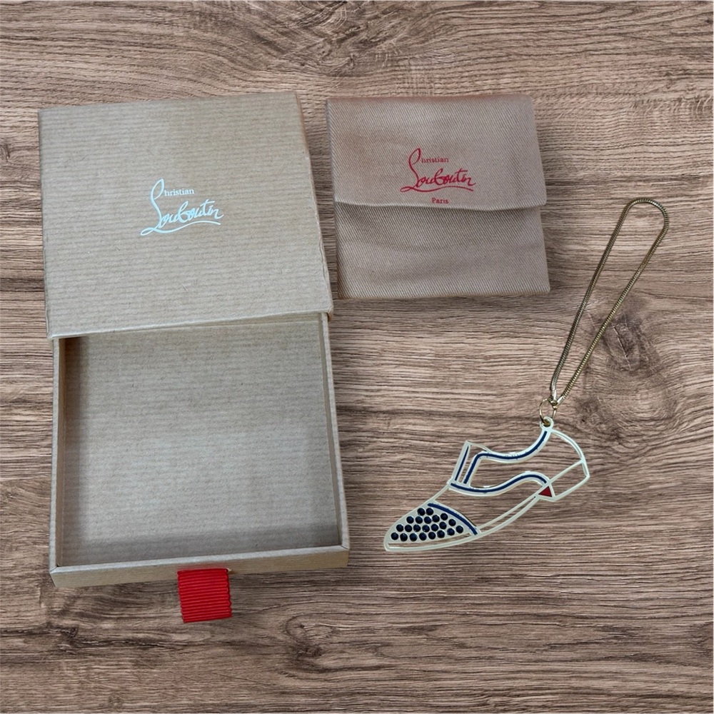 Louboutin Shoe Charm With Crystals